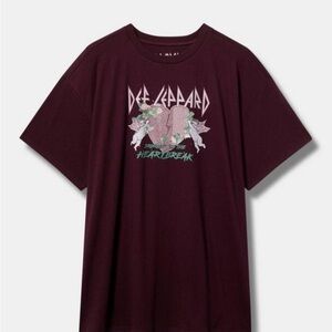 Def Leppard Burgundy Graphic Tee